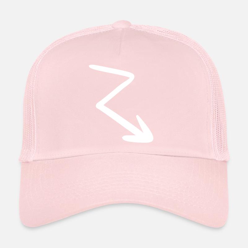 Flèche dessin esquisse blanc Casquette trucker 