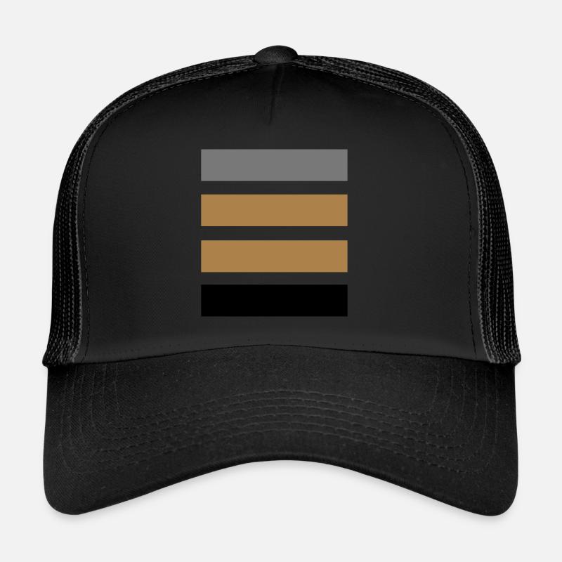 Rayures jaunes Casquette trucker 