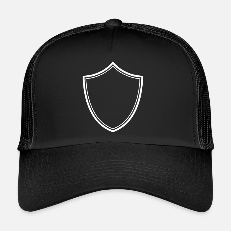 wappen symbol leer - Trucker Cap - Schwarz/Schwarz