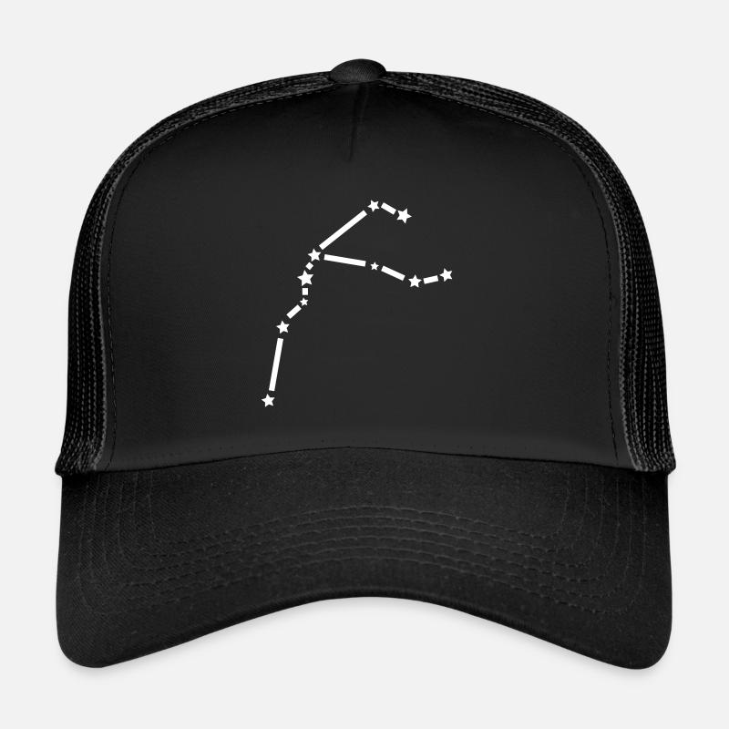 Wassermann Konstellation Sternbild / Horoskop - Trucker Cap - Schwarz/Schwarz