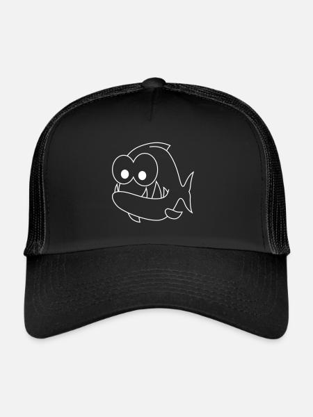 Piranha Comic Animal - Casquette trucker  - noir/noir - Devant