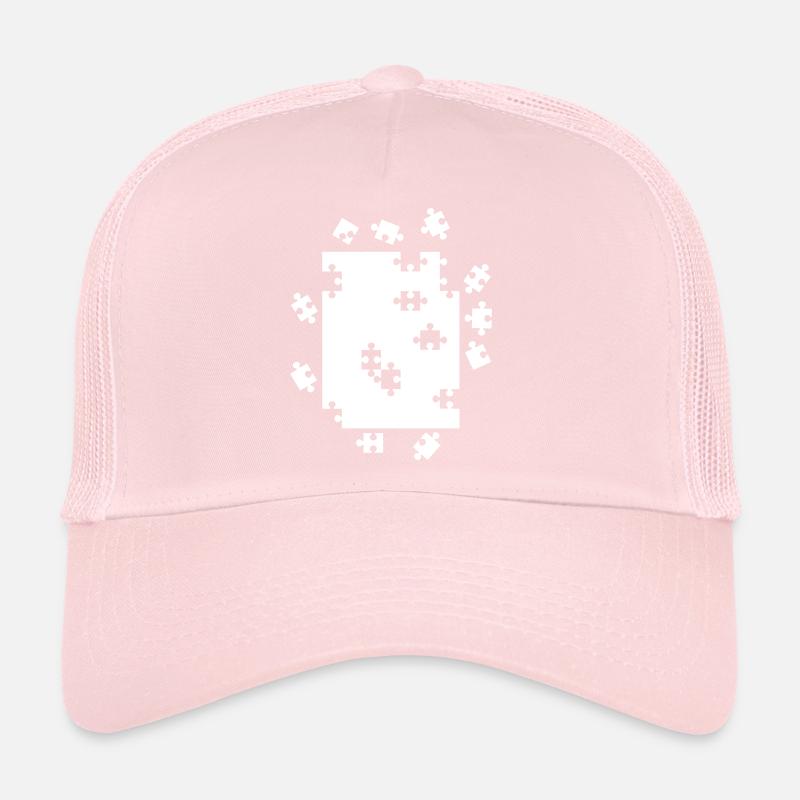 T-shirt de conception de jeu de puzzle Casquette trucker 