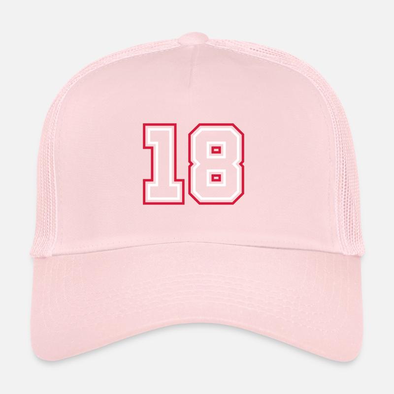 18 Numéro de numéro Casquette trucker 