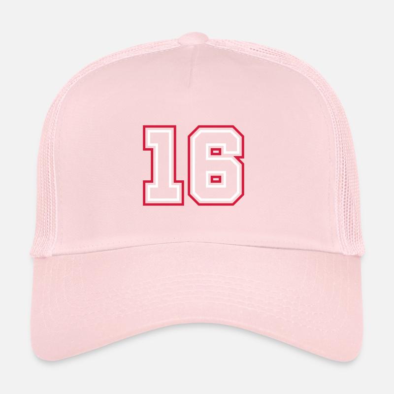 16 Zahl nummer Trucker Cap