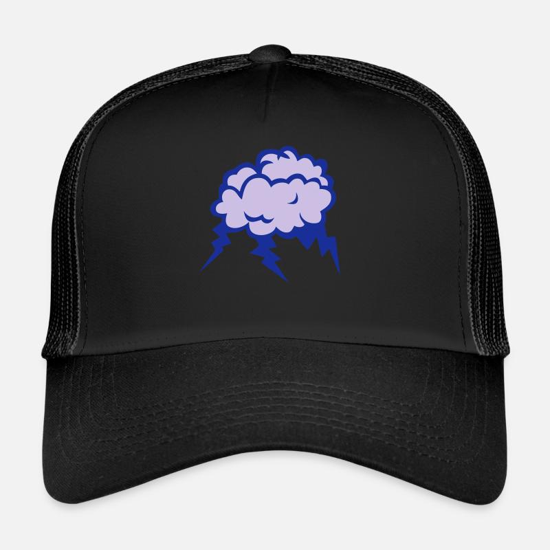 nuage eclair cloud nuageux pluie orage 1 Casquette trucker 