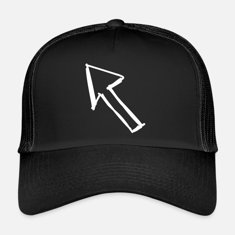Spitziger Pfeil - Trucker Cap - Schwarz/Schwarz
