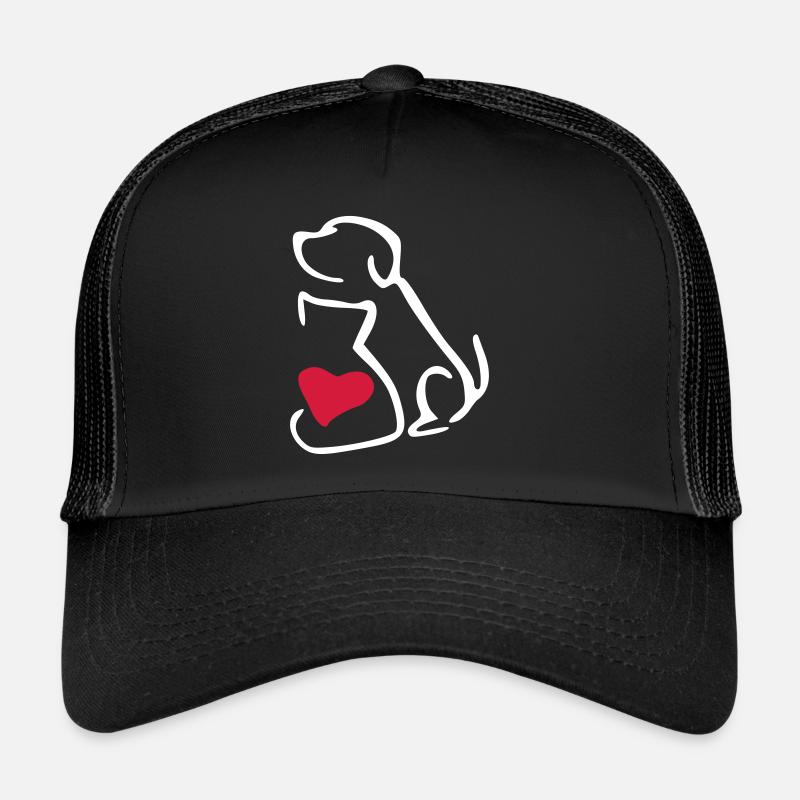 chat de chien amour Casquette trucker 