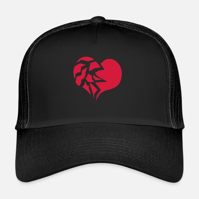 Broken Heart - Casquette trucker  - noir/noir