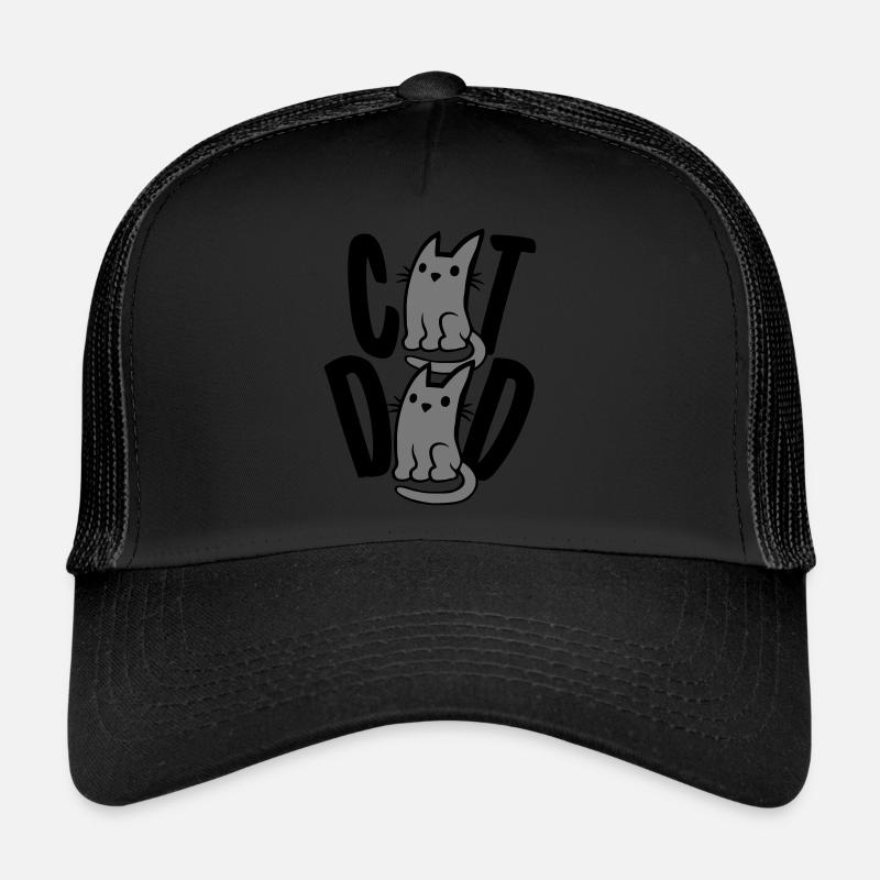 Logo de texte Cat Dad Casquette trucker 