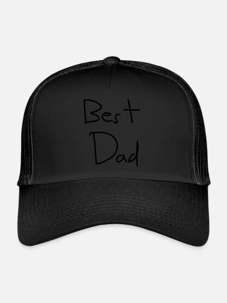 Meilleur papa - Casquette trucker  - noir/noir - Devant