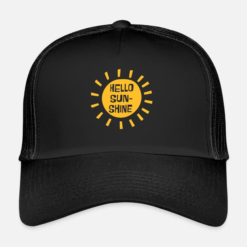 Hello Sunshine - Casquette trucker  - noir/noir