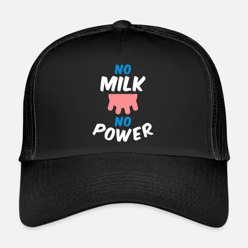 Pas de lait pas d’électricité (pis) Casquette trucker 
