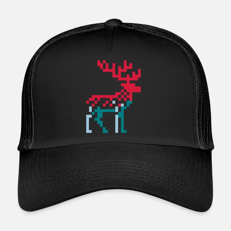 PixelDasher: Retro Rentier Design Trucker Cap