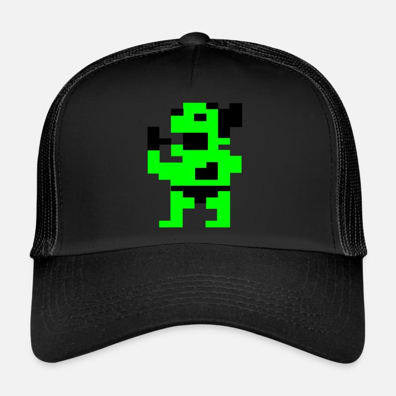 Der dicke Grüne (Pix) - Trucker Cap - Schwarz/Schwarz
