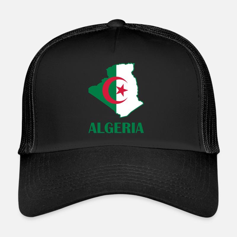 algeria logo - Trucker Cap - black/black