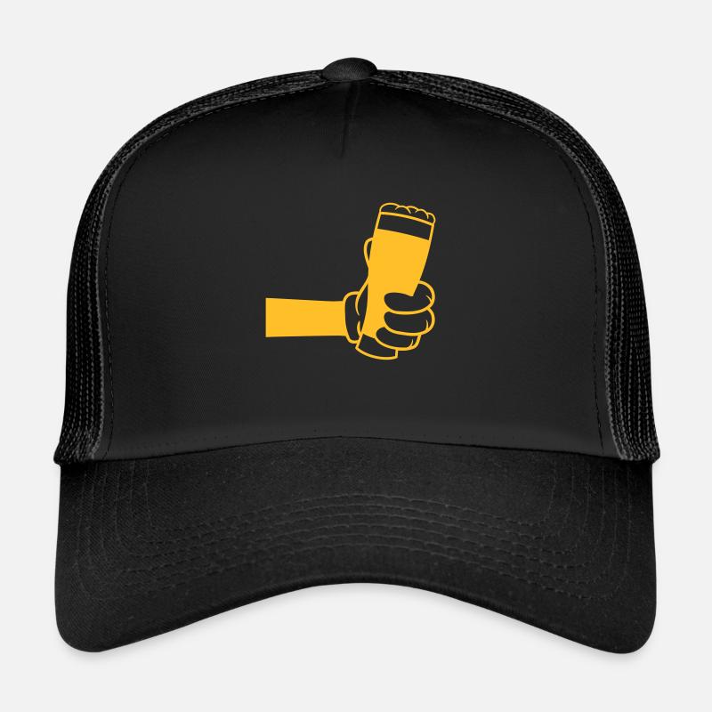 Toast Beer Glass Comic Hand Trucker Cap