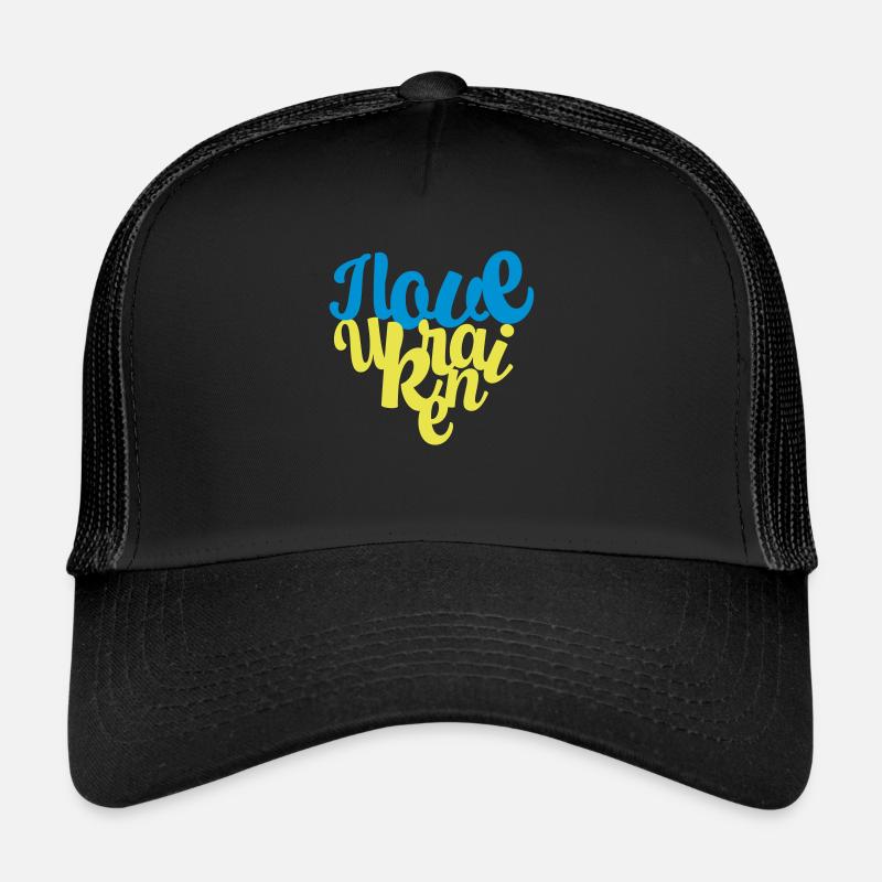 I love Ukraine - Trucker Cap - Schwarz/Schwarz