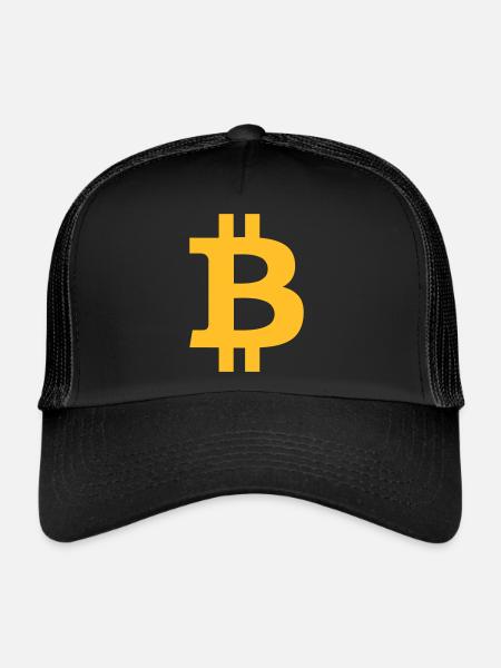 BitcoinLogo - Trucker Cap - Schwarz/Schwarz