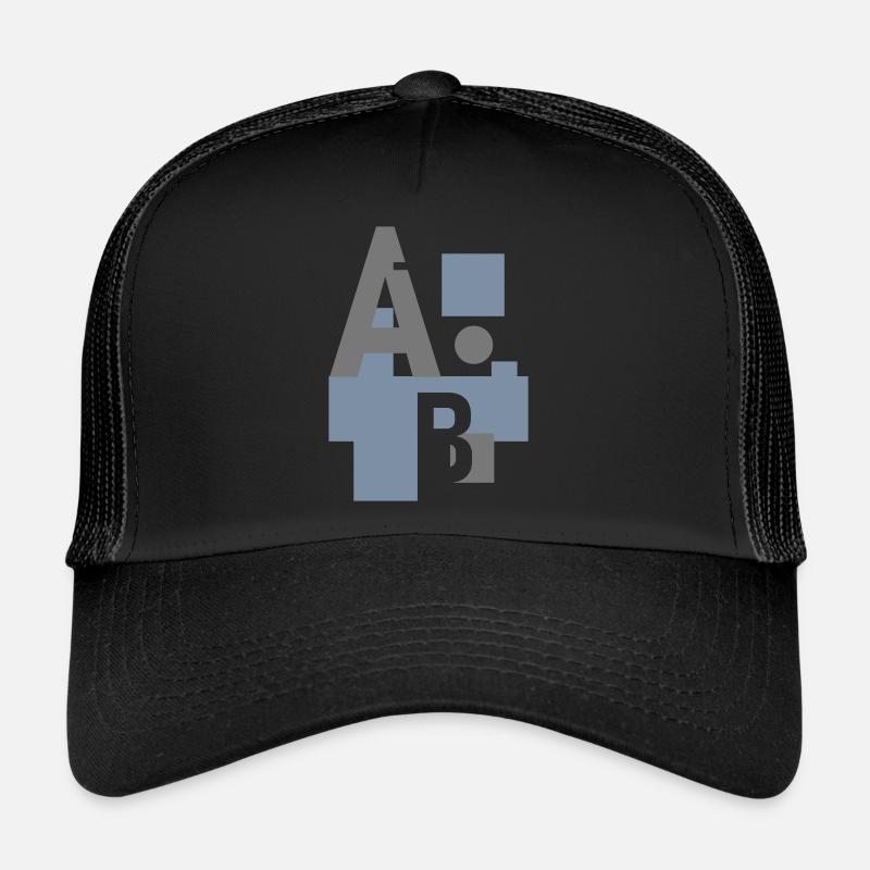 Abstraktes Design mit Buchstaben Trucker Cap