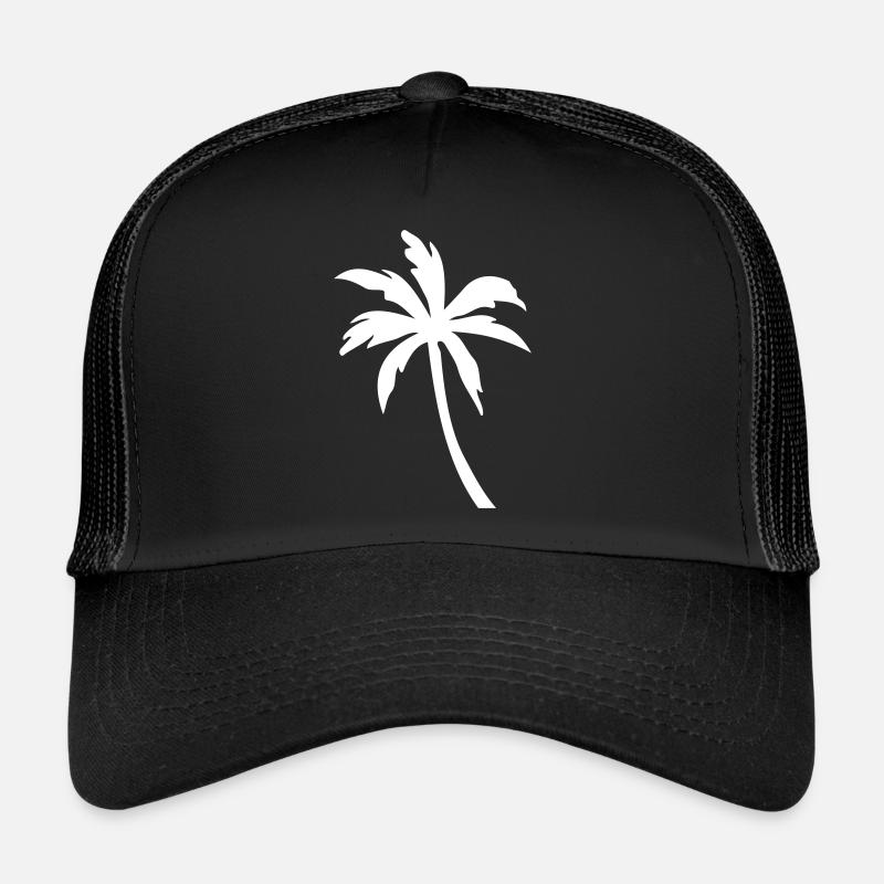 Silhouette de symbole de palmier Casquette trucker 