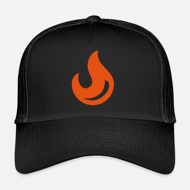 Flamme - Trucker Cap - Schwarz/Schwarz