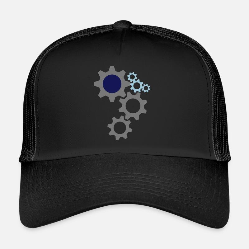 Zahnräder - Trucker Cap - Schwarz/Schwarz