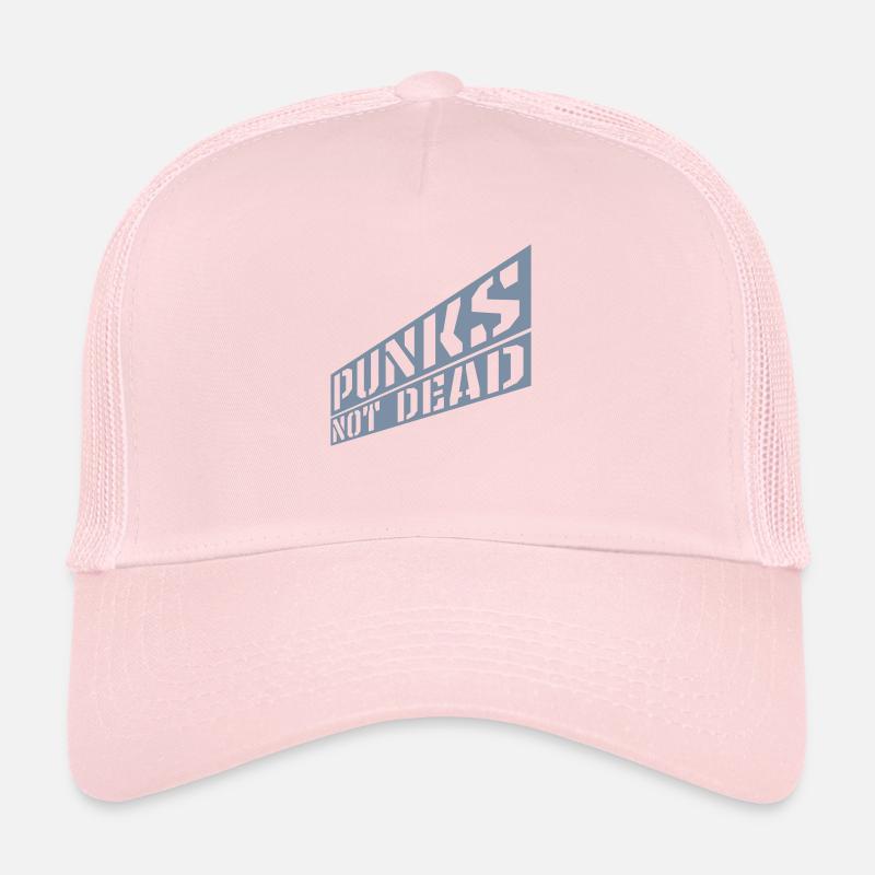 punks not dead quote Trucker Cap