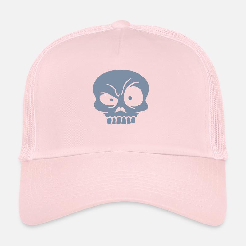 Monster skeptical facial expression skull Trucker Cap