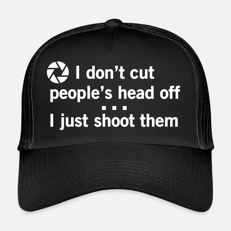 Gift for photographer funny saying - Trucker Cap - black/black