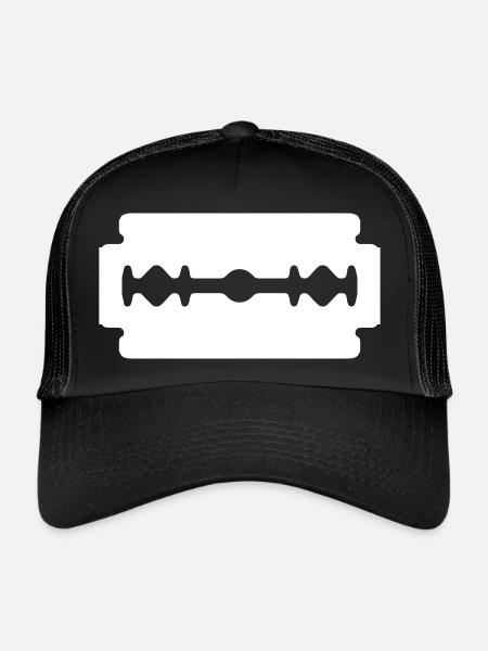 razor blade - Trucker Cap - black/black - Front