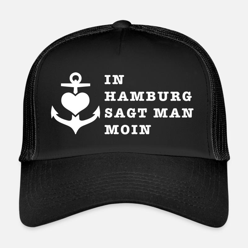 A Hambourg, ils disent Moin / ancre 1c Casquette trucker 