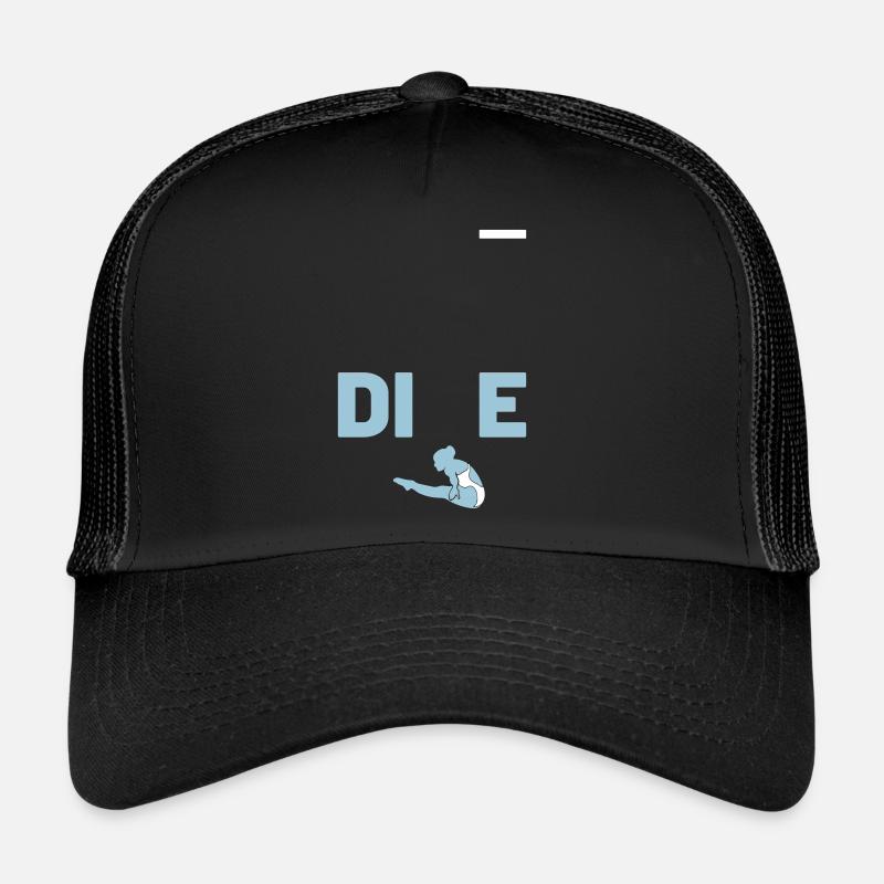 PLONGER - Casquette trucker  - noir/noir