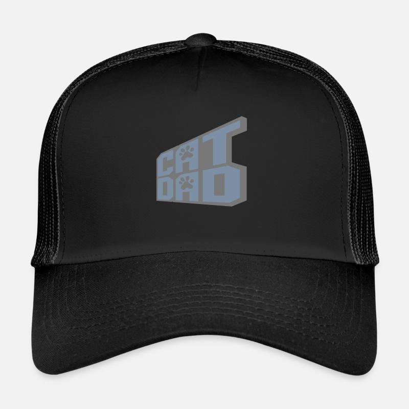 Cat Dad Logo Design Trucker Cap