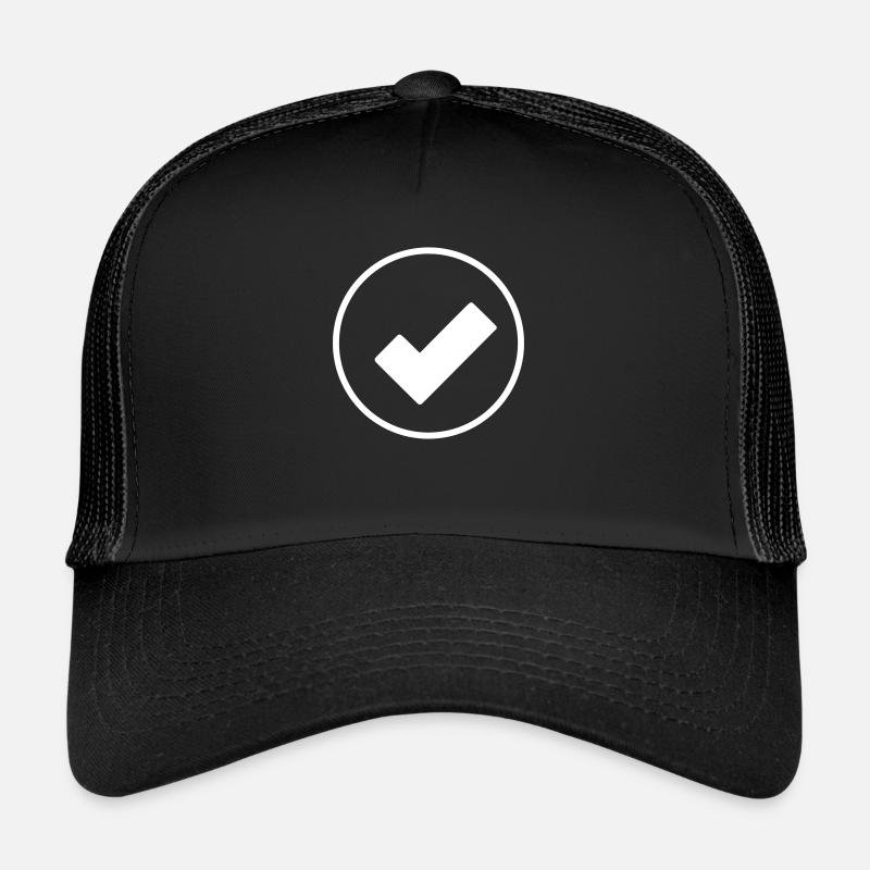 Hook Emoji Sketch Drawing - Trucker Cap - black/black