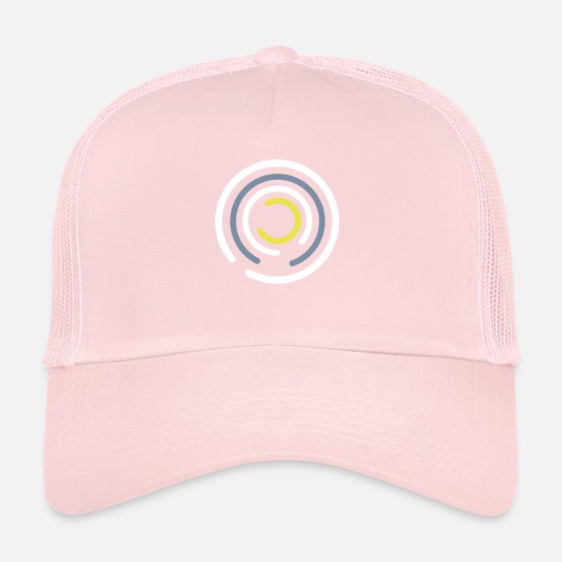 Abstract Design with Shapes of C Circles Trucker Cap