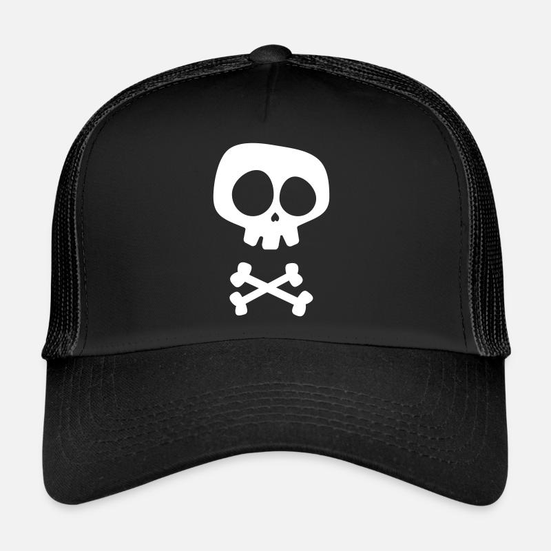 Skull and crossbones Trucker Cap