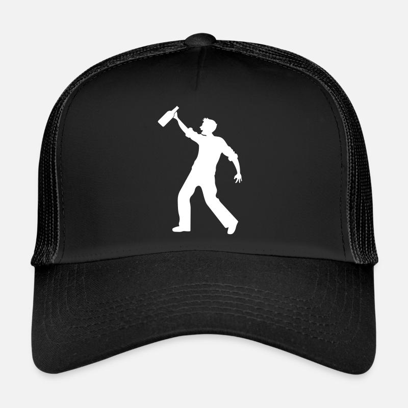 Silhouette buvant de la bière Casquette trucker 