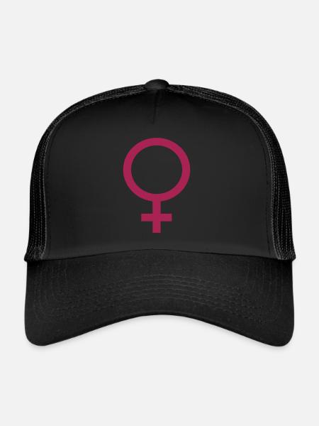 Frau Zeichen - Trucker Cap - Schwarz/Schwarz - Vorne