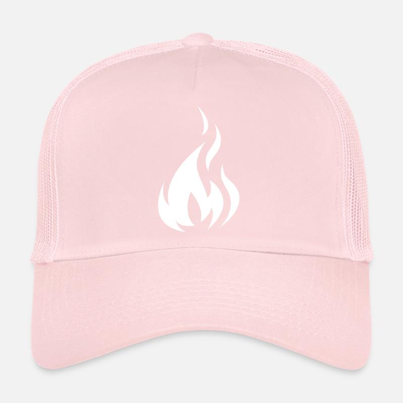 Flame White Trucker Cap