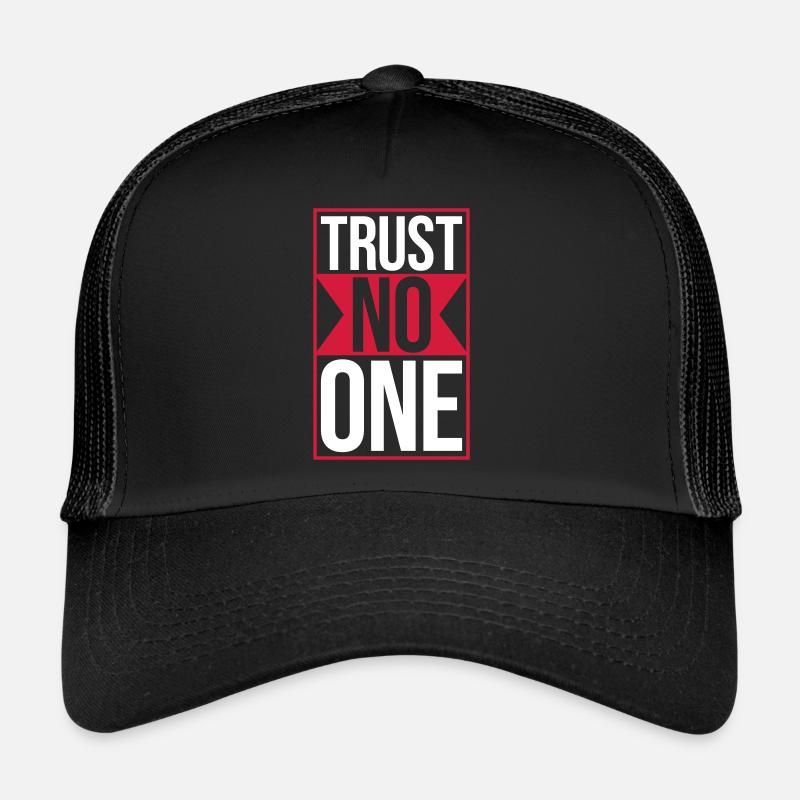 trust no one Zitat Trucker Cap