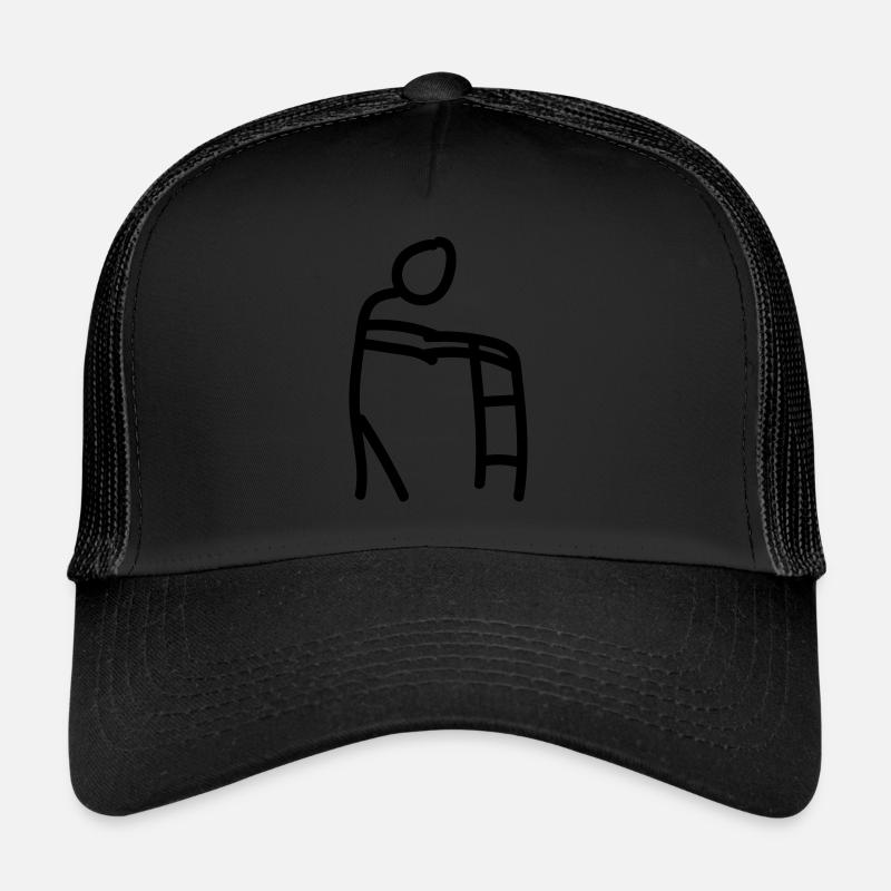 Rentner Gehhilfe - Trucker Cap - Schwarz/Schwarz