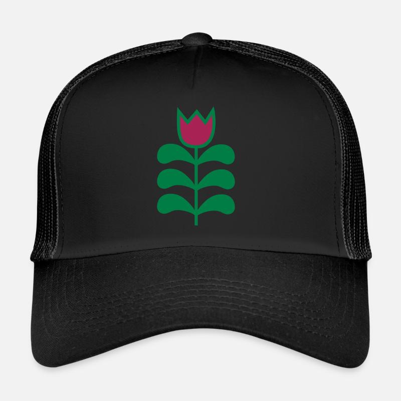 tulipes - Casquette trucker  - noir/noir