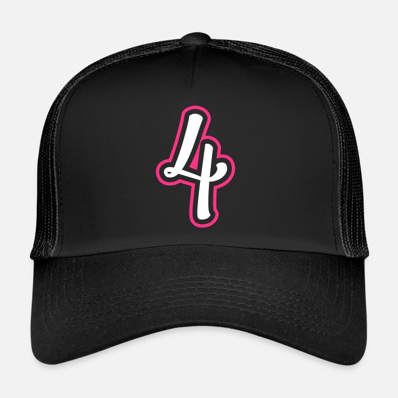 4 Number number Trucker Cap