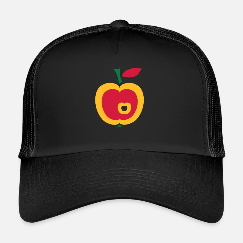 rétro pomme - Casquette trucker  - noir/noir
