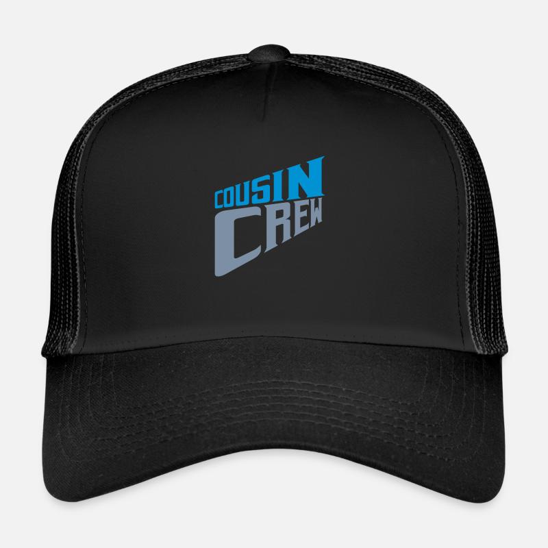 Logo de l’équipe Cousin Crew - Casquette trucker  - noir/noir