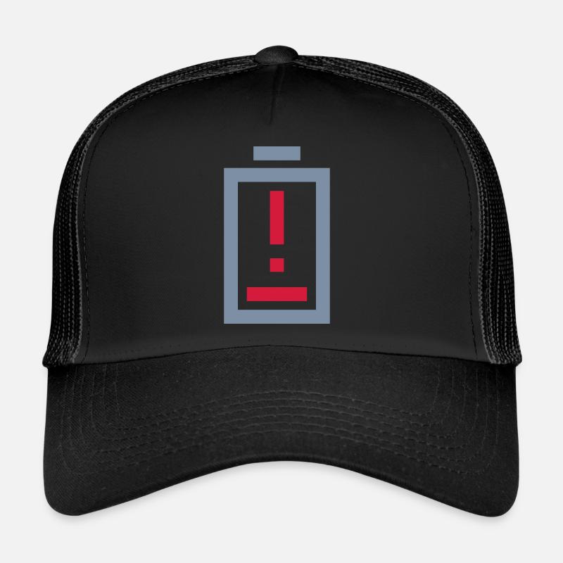 Ausrufezeichen Batterie kein Strom Trucker Cap