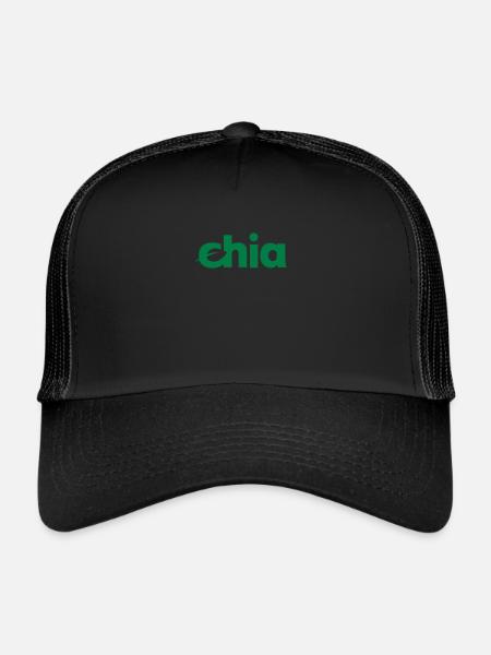 Chia Network XCH - Trucker Cap - black/black - Front