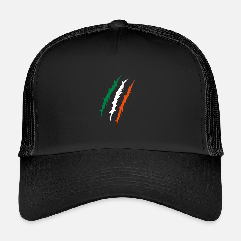 krallen irland - Trucker Cap - Schwarz/Schwarz