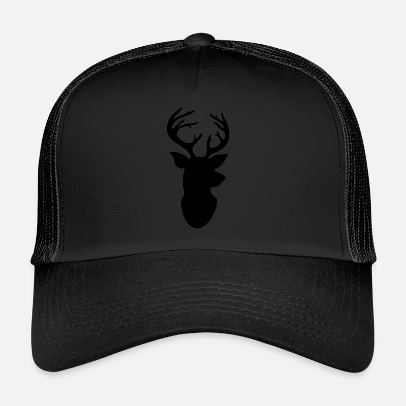 Oh Deer - Trucker Cap - Schwarz/Schwarz