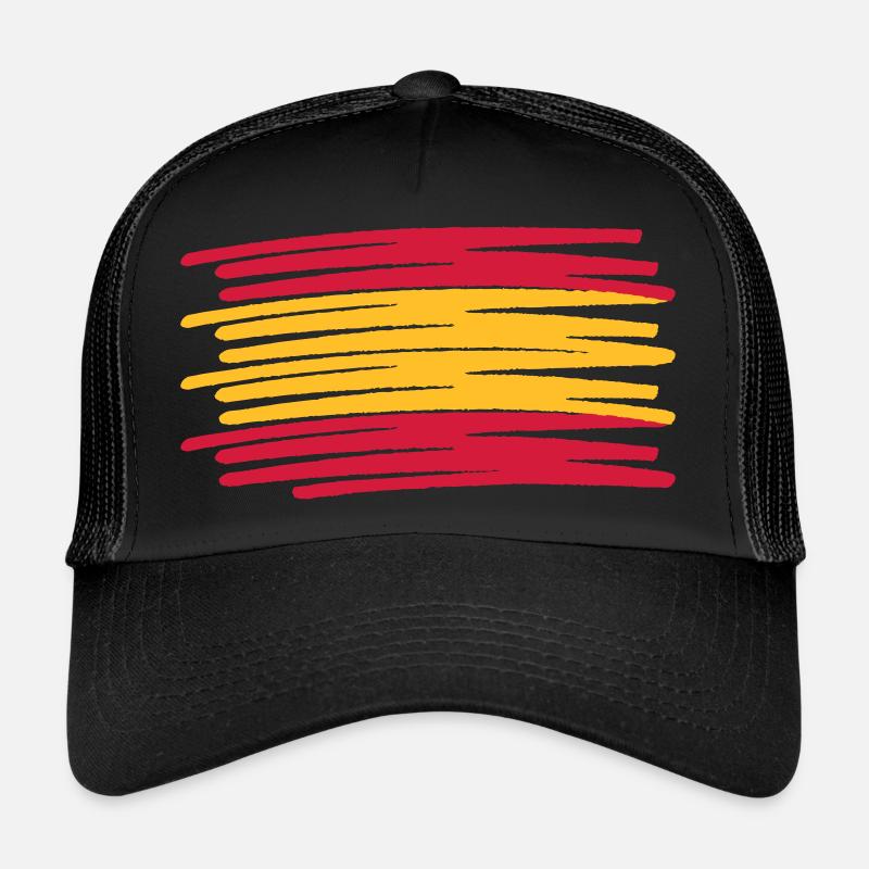 Spain bandera flag spain - Trucker Cap - black/black